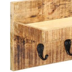 Vidaxl Stensko obešalo za plašče 60x15x20 cm trden robusten mangov les