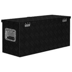 Greatstore Aluminijasta škatla 80x30x35 cm črne barve