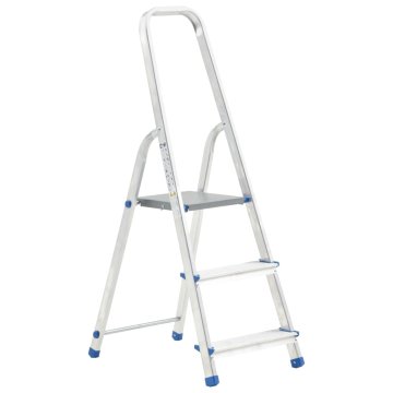 Vidaxl Aluminijasta lestev s 3 stopnicami 150 kg