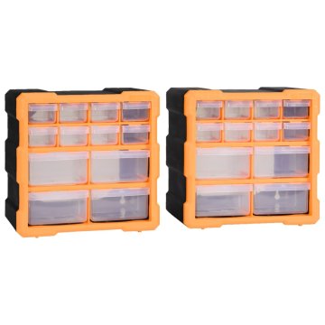 Vidaxl Organizatorji z 12 predali 2 kosa 26,5x16x26 cm