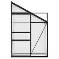 Vidaxl Rastlinjak antraciten iz aluminija 1,44 m³