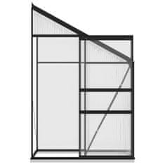 Vidaxl Rastlinjak antraciten iz aluminija 1,44 m³
