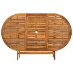 Vidaxl Zložljiva vrtna miza 160x85x75 cm trden akacijev les