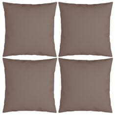 Vidaxl Okrasne blazine 4 kosi taupe 40x40 cm blago