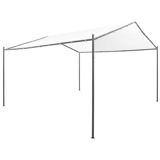 Vidaxl Vrtni paviljon 400x400x260 cm bel 180 g/m2
