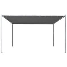 Vidaxl Paviljon z nagnjeno streho 400x400x264 cm antraciten 180 g/m2