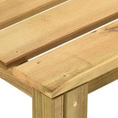Vidaxl Vrtna barska miza 140x60x110 cm impregnirana borovina