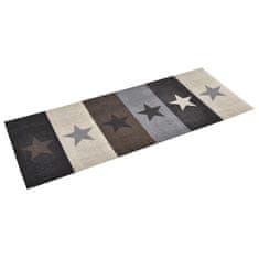 Vidaxl Kuhinjska preproga pralna s potiskom zvezd 60x180 cm