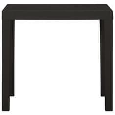 Vidaxl Vrtna miza antracitna 79x65x72 cm plastika