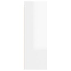 Vidaxl TV omarica visok sijaj bela 30,5x30x90 cm iverna plošča