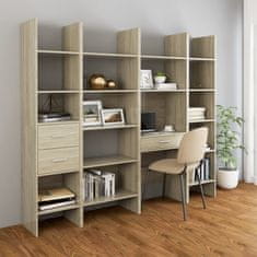 Vidaxl Knjižna omara sonoma hrast 40x35x180 cm iverna plošča