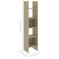Vidaxl Knjižna omara sonoma hrast 40x35x180 cm iverna plošča
