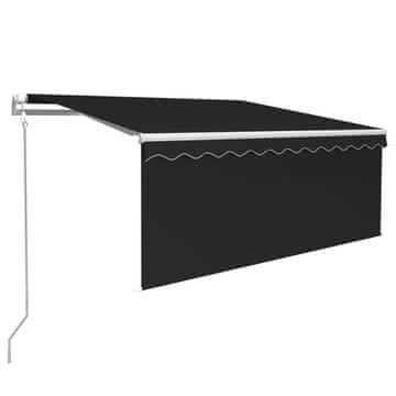 Vidaxl Avtomatsko zložljiva tenda s senčilom 3x2,5 m antracitna