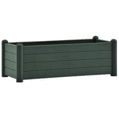 Vidaxl Visoka greda PP zelena 100x43x35 cm