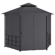 Vidaxl Paviljon s stranicami 3,1x2,7 cm antraciten