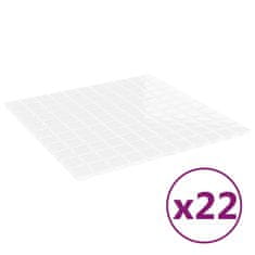 Vidaxl Mozaik ploščice 22 kosov bele 30x30 cm steklo