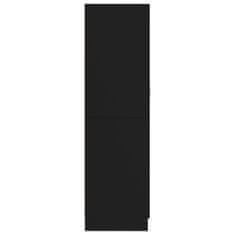 Vidaxl Garderobna omara črna 82,5x51,5x180 cm iverna plošča