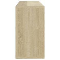 Vidaxl Klop za shranjevanje čevljev bela sonoma hrast 103x30x54,5 cm