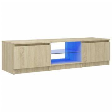 Vidaxl TV omarica z LED lučkami sonoma hrast 140x40x36 cm
