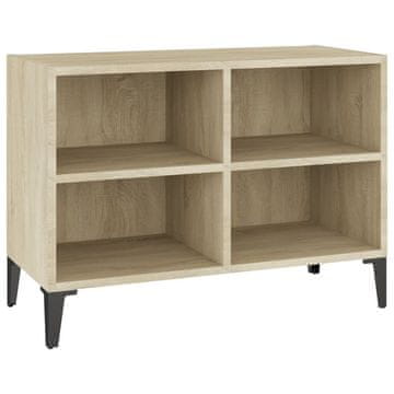 Vidaxl TV omarica s kovinskimi nogami sonoma hrast 69,5x30x50 cm