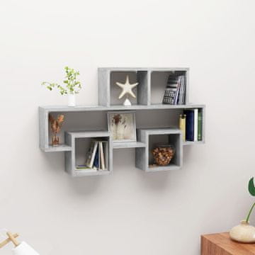 Vidaxl vidaXL Stenska polica za avto betonsko siva 82x15x51 cm