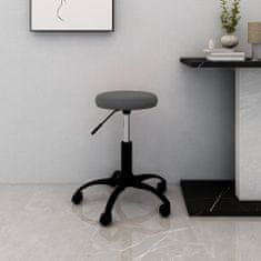 shumee Vrtljiv pisarniški stol temno siv žamet