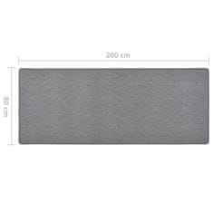 Vidaxl Tepih tekač temno siv 80x200 cm