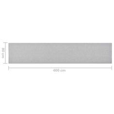 Vidaxl Tepih tekač svetlo siv 80x400 cm