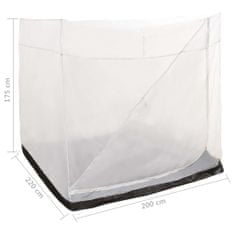 Greatstore Univerzalna spalnica za šotor siva 200x220x175 cm