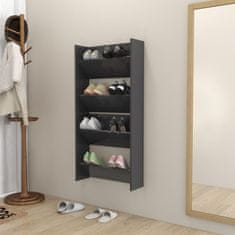 Vidaxl Stenska omara za čevlje 2 kosa siva 60x18x60 cm iverna pl.