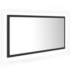 Vidaxl LED kopalniško ogledalo sivo 90x8,5x37 cm iverna plošča