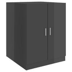 Vidaxl Omara za pralni stroj visok sijaj siva 71x71,5x91,5 cm
