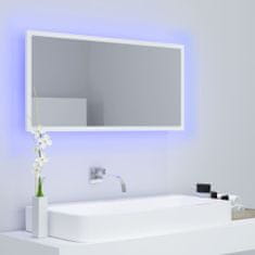 shumee LED kopalniško ogledalo belo 90x8,5x37 cm iverna plošča