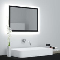Vidaxl LED kopalniško ogledalo črno 60x8,5x37 cm iverna plošča