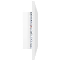 Vidaxl LED kopalniško ogledalo visok sijaj belo 80x8,5x37 cm