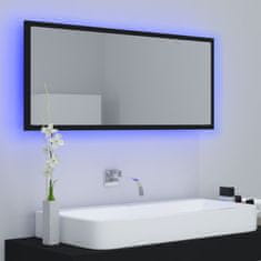 Vidaxl LED kopalniško ogledalo črno 100x8,5x37 cm iverna plošča