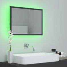 Vidaxl LED kopalniško ogledalo sivo 60x8,5x37 cm iverna plošča
