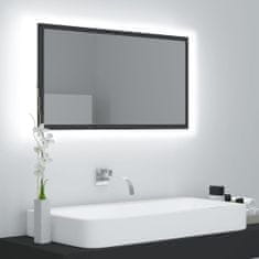 shumee LED kopalniško ogledalo sivo 80x8,5x37 cm iverna plošča