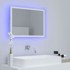 Greatstore LED kopalniško ogledalo belo 60x8,5x37 cm iverna plošča