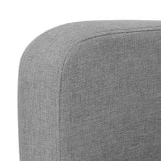 Vidaxl Kavč trosed 180x65x76 cm svetlo siv