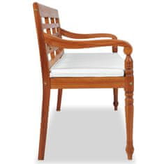 Vidaxl Klop Batavia z blazinami 150 cm tikovina
