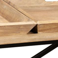Vidaxl Konzolna mizica iz trdnega mangovega lesa 130x40x80 cm