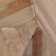 Vidaxl Stranska mizica iz predelane tikovine 40x40x40 cm