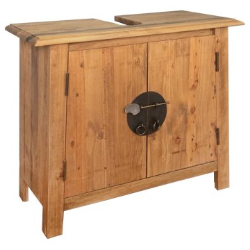 Vidaxl Omarica za umivalnik iz trdne borovine 70x32x63 cm