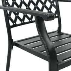 shumee Zunanji stoli 4 kosi mrežast dizajn jeklo črni