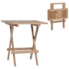 Vidaxl Zložljiva bistro miza 60x60x65 cm trdna tikovina