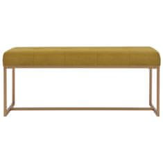 Vidaxl Klop 120 cm žamet v barvi gorčice