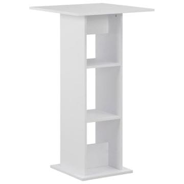 Vidaxl Barska miza 60x60x110 cm bela