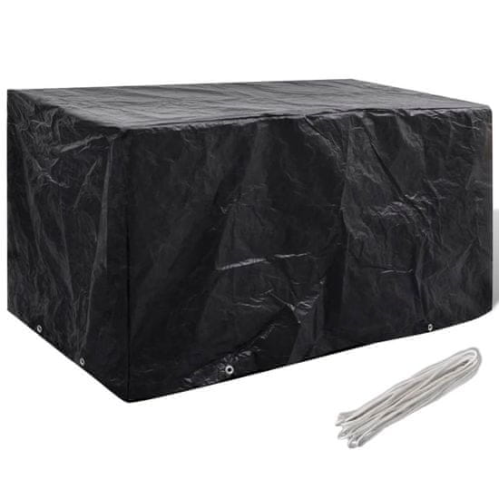 shumee vidaXL Pokrivalo za vrtno pohištvo z 8 obročki 180x70x90 cm