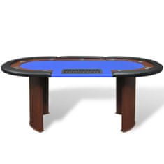 Greatstore Poker miza za 10 oseb z delivcem in držalom za žetone modra